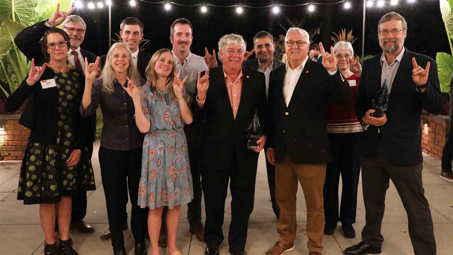 Sweetpotato Breeding and Genetics team with Chancellor Randy Wilson