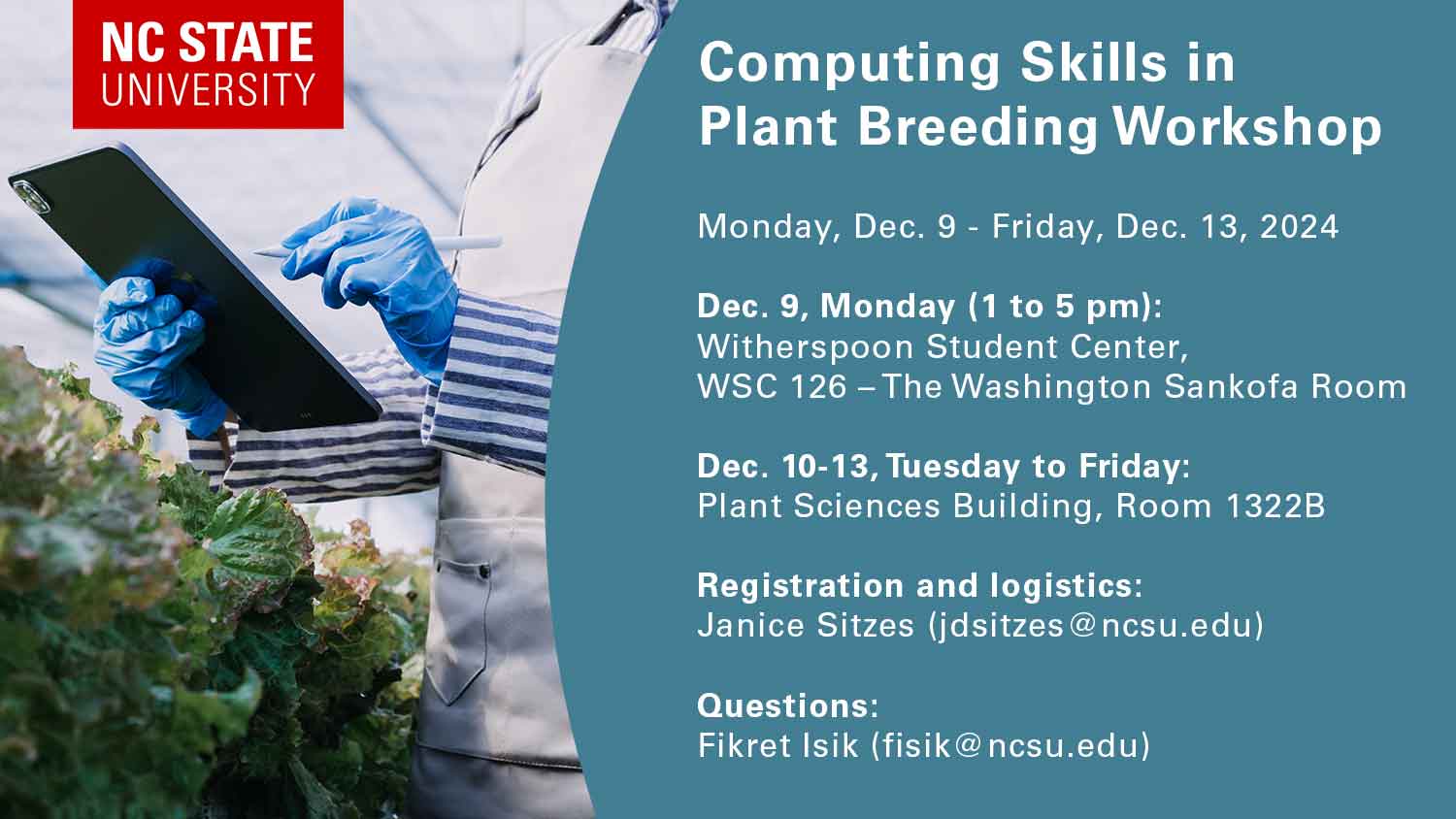 Computing Skills in Plant Breeding Workshop announcement